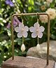 SKD Pearl Embellished Floral Detailed Earrings - Pink