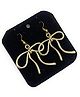 SKD Bow Designed Earrings - Silver