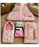 Babytoons Baby Bedding Set for New Born 0-6 Months 4 Pcs Newborn Baby Bed Set - Pink