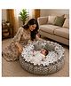 Babytoons New Born Baby Reversible Nest Bed With Pillows Cotton Mattress 0-6 Months - Grey