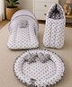 Babytoons Baby Sleeping Essential Reversible Nest Carry Bag & Mattress with Net 0-6 Months - Grey