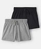 Carter's Cotton Blend Knit Knee Length Assorted Shorts Pack of 2 - Black & Grey