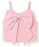 Taffykids Woven Sleeveless Statement Bow Detail Party Crop Top - Pink