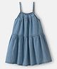 OshKosh B'gosh 100% Cotton Woven Sleeveless Solid Dress - Blue