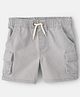 OshKosh B'gosh Cotton Lycra Woven Knee Length Solid Colour Shorts - Grey