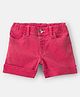 OshKosh B'gosh Cotton Lycra Woven Knee Length Washed Shorts with Stretch - Red