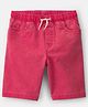 OshKosh B'gosh Cotton Lycra Woven Knee Length Solid Colour Stretch Twill Shorts - Red
