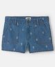 OshKosh B'gosh Cotton Woven Knee Length Medium Wash Shorts with Print - Blue