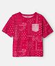 OshKosh B'gosh 100% Cotton Knit Half Sleeves  Bandana Printed T-Shirt With Pocket - Red