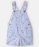 OshKosh B'gosh Cotton Woven Sleeveless Cherry Printed Canvas Shortall Dungaree with Pocket -Blue