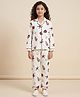 Funkrafts Poplin Woven Full Sleeves Seashells Printed Coordinating Shirt & Pajama Night Suit - Off White