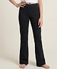 Funkrafts Looper Knit Solid Bootcut Style Pants  - Black