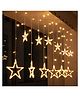 One94Store Star Curtain LED String Lights  138 LED, 8 Flash Modes, Copper Wire Fairy Lights for Window, Wall, Garden, Diwali, Christmas, Wedding & Home Decoration (3 Meter) - Warm White