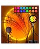 One94Store RGB Sunset Projection Lamp  LED Night Light with Remote for Bedroom, Romantic Decor, Valentine Day Gift, Love Gift for Her, Couple Gift, Ambient Mood Lighting- 16 Color Mode