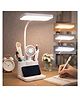One94Store 3-in-1 LED Desk Lamp with Pen & Phone Holder  USB Rechargeable Study Lamp with Touch Sensor, 3 Light Modes, Eye Protection &  White Night Light for Bedroom, Office & Home