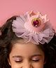 CHOKO Pearl & Stone Embellished Crown Applique Detailed Alligator Hair Clip - Pink Golden & Purple