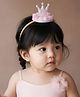 CHOKO Crown Applique Detailed Headband - Pink Beige & White