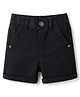 Babyhug Cotton Mix Denim Washed Short With Stretch in Black
