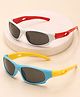 Stol'n Set Of 2 Colour Blocked UV Protected Wrap Around Sunglasses - Multi Colour