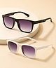 Stol'n Set Of 2 Solid UV Protected Square Sunglasses - Multi Colour
