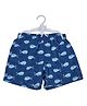 Big Softies Whale Printed Swimming Trunks - Navy Blue