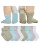 Big Softies Knit Pack Of 8 Solid Socks - Blue & Grey