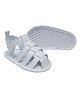 SNUGTIME Striped Designed Velcro Closure Sandals - White