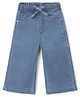 Babyhug Cotton Poly Denim Full Length Washed Jeans With Stretch - Blue