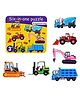 Happy Hues Educational 6-in-1 Engineering Vehicle jigsaw Puzzle Toy Set for Toddlers & Kids