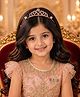Pihoo Diamonds Detailed Tiara - Golden