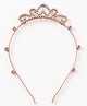 Pihoo Diamonds Detailed Tiara - Golden