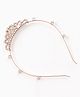Pihoo Diamonds Detailed Tiara - Golden
