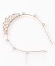 Pihoo Diamonds Detailed Tiara - Golden