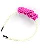 Pihoo Floral Applique Detailed Hair Band - Pink