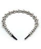 Pihoo Butterfly Beads Embellished Hair Band - Silver