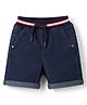 Babyhug Cotton Mix Comfort Fit Washed Denim Short With Stretch In Royal Blue