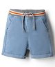 Babyhug Denim Shorts with Stretch in Light/Sky Blue for 6-9 Months