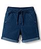Babyhug Denim Mid Thigh Shorts with Stretch in Royal Blue