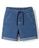 Babyhug Denim Mid Thigh Shorts with Stretch in Blue