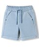 Babyhug Denim Mid Thigh Shorts with Stretch in Light Blue
