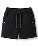 Babyhug Denim Mid Thigh Shorts with Stretch in Black