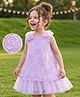 Mark & Mia Woven Sleeveless Party Dress With Floral Embroidery & Applique - Lavender