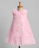 Mark & Mia Woven Sleeveless Party Dress With Floral Embroidery & Applique - Pink