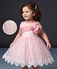 Mark & Mia Woven Sleeveless Party Dress With Floral Embroidery & Applique - Pink