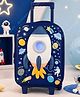 Elecart Kids Space Trolley Bag for Boys & Girls | Blue Space Hard Shell Kids Luggage with Wheels | Lightweight Travel Suitcase for School Trips, Vacation, Holiday & Weekend Travel