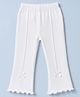 Babyhug Cotton Elastane Knit Full Length Solid Leggings - White
