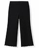 Babyhug Cotton Elastane Knit Solid Full Length Leggings -Black