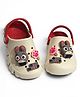 KIDLINGSS Bunny Applique Detailed Perforated Slingback Clogs - White
