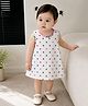 Aomi Jute Woven Sleeveless Floral Printed Dress - White & Green