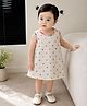 Aomi Jute Woven Sleeveless Floral Printed Dress - White & Yellow